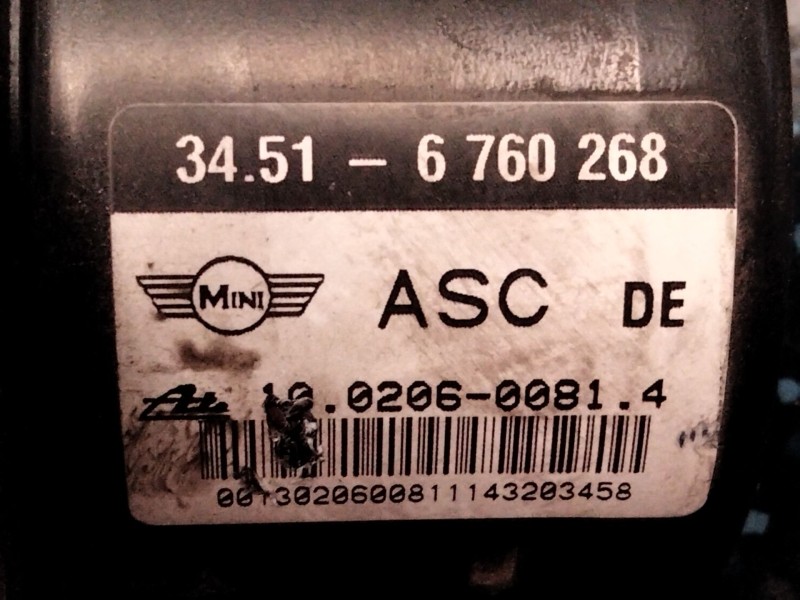 Recambio de abs para mini mini (r50,r53) cooper s referencia OEM IAM 6760269  