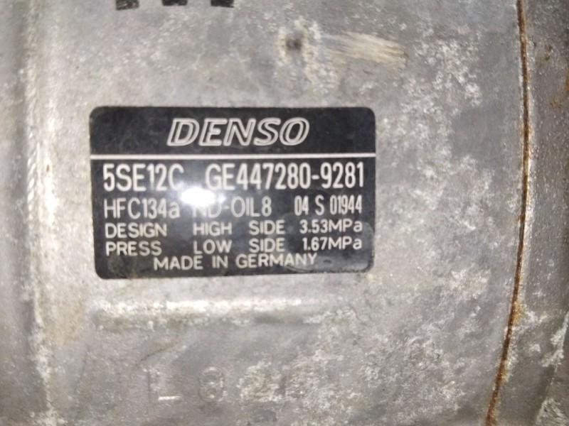 Recambio de compresor aire acondicionado para toyota auris referencia OEM IAM GE4472809281  