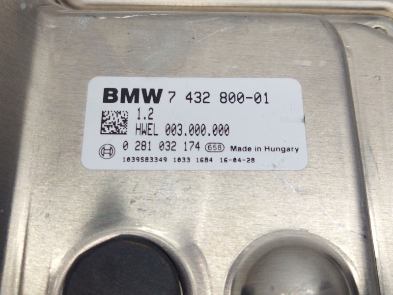 Recambio de centralita asd para bmw 5 (f10) 520 d xdrive referencia OEM IAM 743280001  