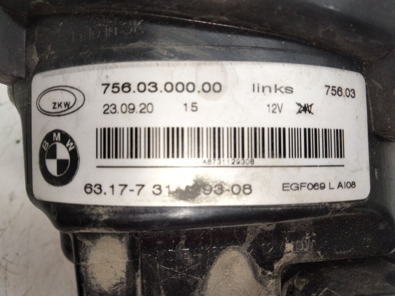 Recambio de faro antiniebla izquierdo para bmw 5 (f10) 520 d xdrive referencia OEM IAM 7311293087560300000  