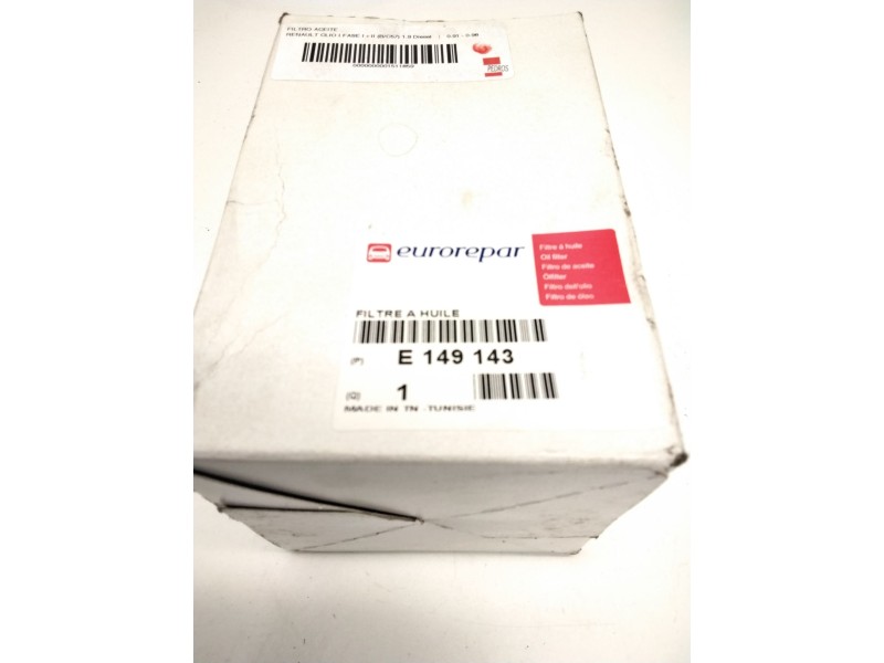 Recambio de filtro aceite para renault clio i fase i+ii (b/c57) 1.9 diesel referencia OEM IAM E149143  