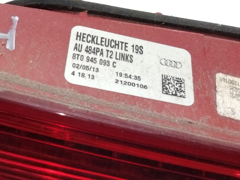 Recambio de piloto trasero izquierdo porton para audi a5 sportback (8t) 2.0 16v tdi referencia OEM IAM 8T0945093C  