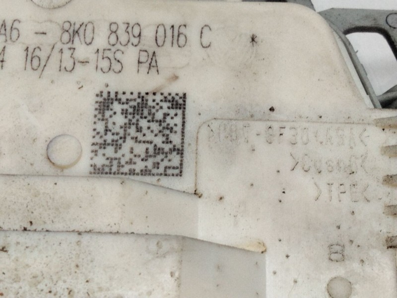 Recambio de cerradura puerta trasera derecha para audi a5 sportback (8t) 2.0 16v tdi referencia OEM IAM 8K0839016C  