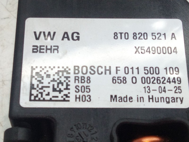 Recambio de resistencia calefaccion para audi a5 sportback (8t) 2.0 16v tdi referencia OEM IAM 8T0820521A  