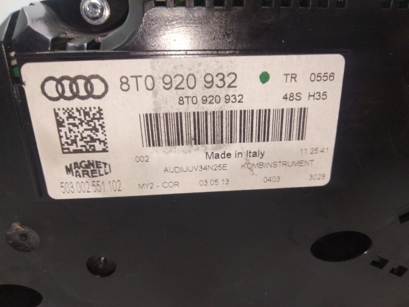 Recambio de cuadro instrumentos para audi a5 sportback (8t) 2.0 16v tdi referencia OEM IAM 8T0920932  