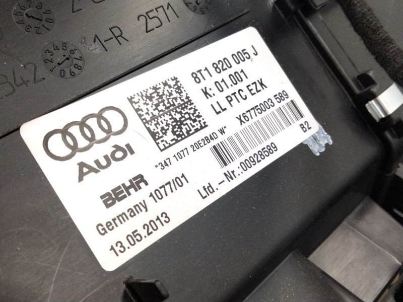Recambio de calefaccion entera normal para audi a5 sportback (8t) 2.0 16v tdi referencia OEM IAM 8T1820005J  