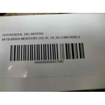Recambio de diferencial delantero para mitsubishi montero (v20/v40) 2.8 turbodiesel referencia OEM IAM   114230