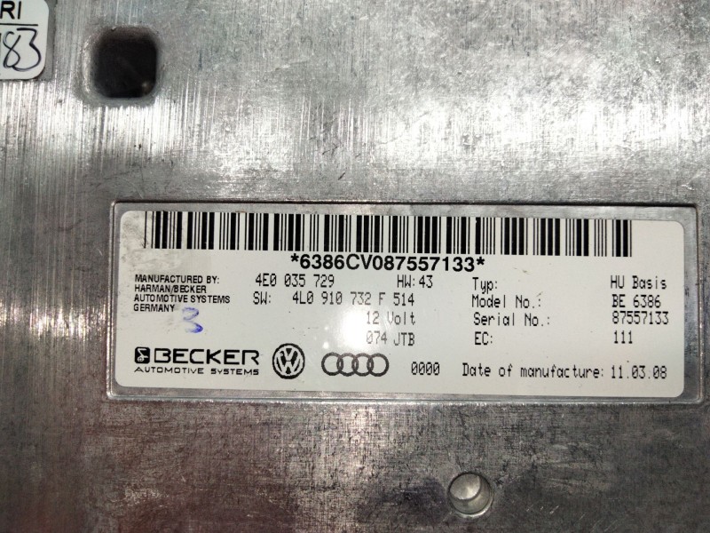 Recambio de centralita motor uce para audi q7 (4lb) 3.0 tdi quattro referencia OEM IAM 4E0035729  