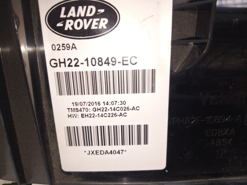 Recambio de cuadro instrumentos para land rover discovery 5 referencia OEM IAM GH2210849EC  