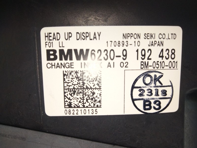 Recambio de pantalla multifuncion para bmw 7 (f01, f02, f03, f04) 730 d referencia OEM IAM 62309192438  