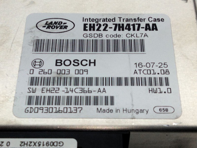 Recambio de centralita cambio automatico para land rover discovery 5 referencia OEM IAM EH227H417AA  