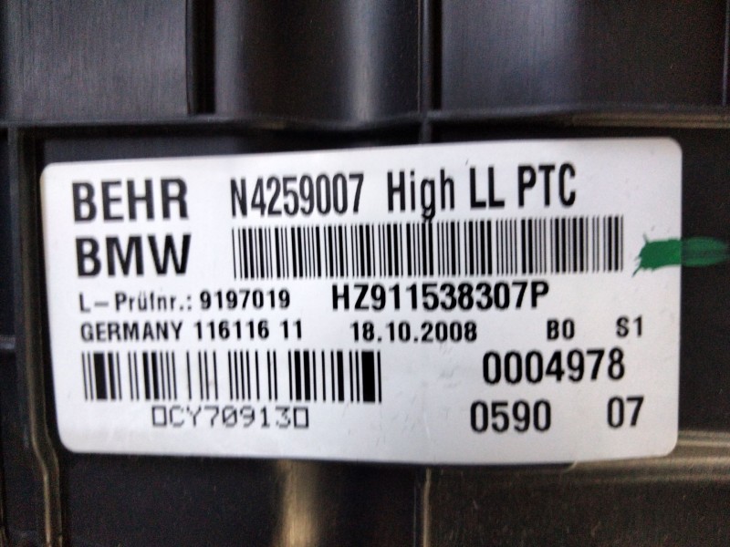 Recambio de calefaccion entera normal para bmw 7 (f01, f02, f03, f04) 730 d referencia OEM IAM N4259007  