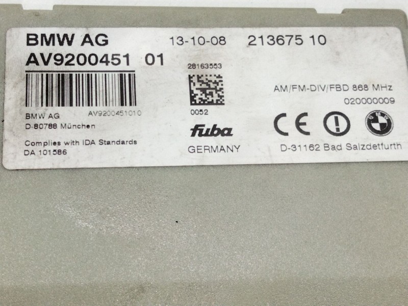 Recambio de antena para bmw 7 (f01, f02, f03, f04) 730 d referencia OEM IAM 21367510  