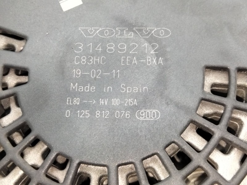 Recambio de alternador para volvo xc60 ii (246) d4 referencia OEM IAM 31489212  