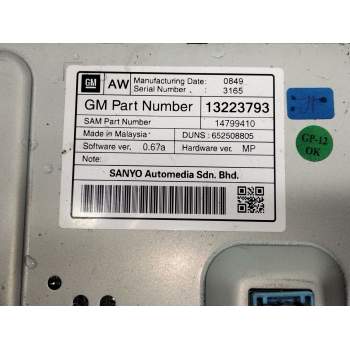Recambio de pantalla multifuncion para opel insignia sports tourer sport referencia OEM IAM 13223793  