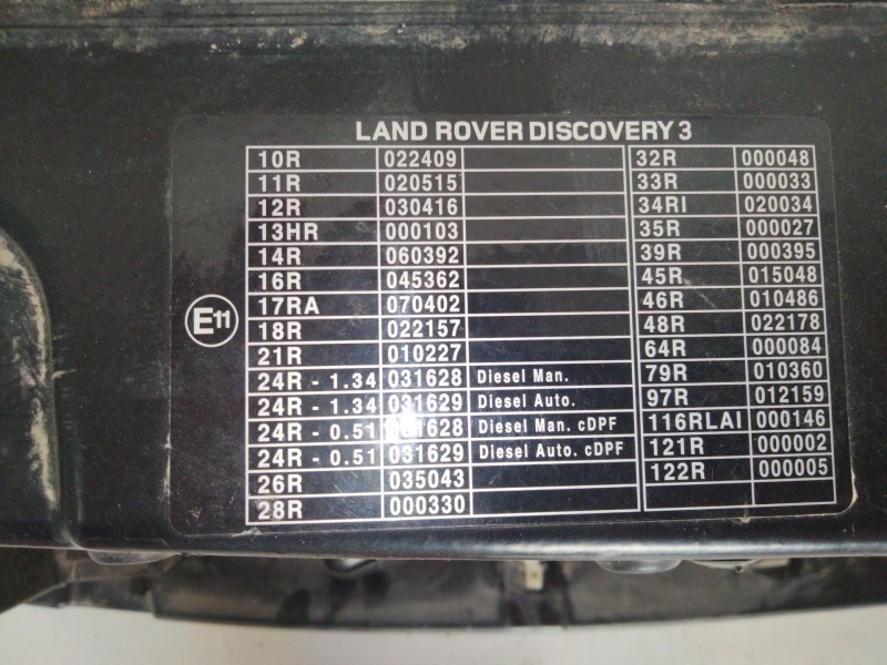 Recambio de panel frontal para land rover discovery v6 td hse referencia OEM IAM   