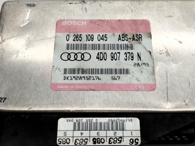 Recambio de centralita abs para audi a8 (d2) 3.7 referencia OEM IAM 4D0907379N 0265109045 