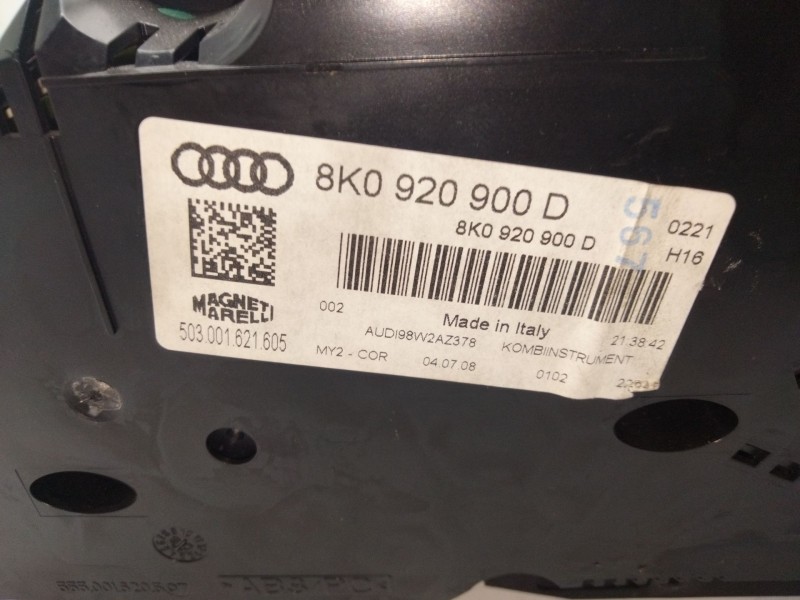 Recambio de cuadro instrumentos para audi a4 b8 avant (8k5) 2.0 tdi referencia OEM IAM 8K0920900D  