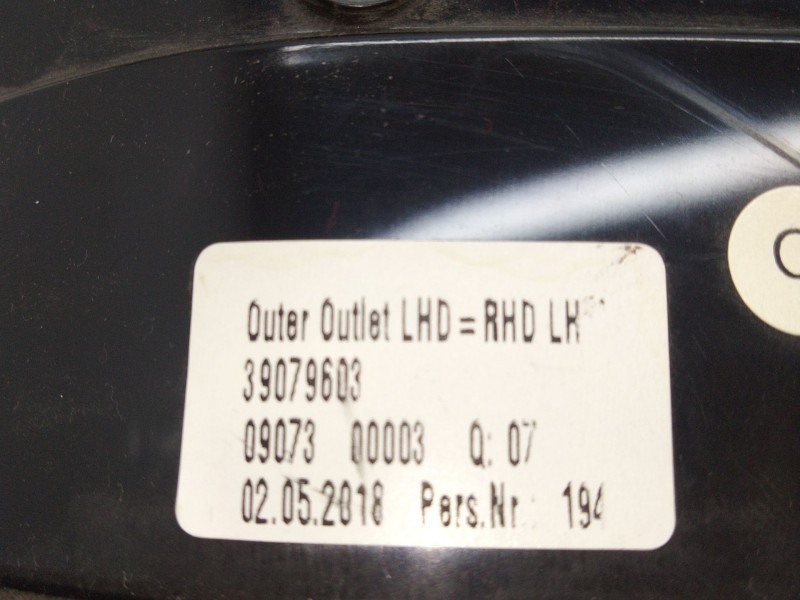 Recambio de aireador izquierdo para opel astra k sports tourer excellence referencia OEM IAM 39079603  