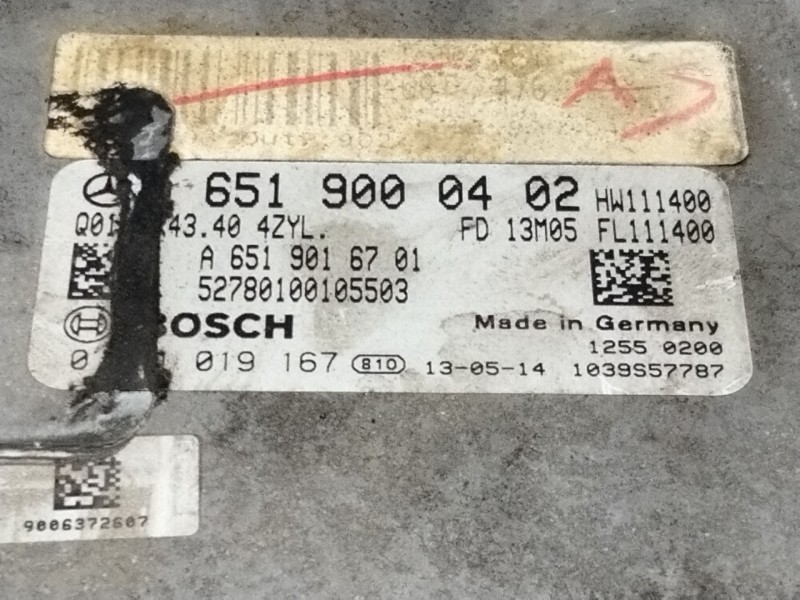 Recambio de centralita motor uce para mercedes-benz clase m (w166) referencia OEM IAM A6519000402  