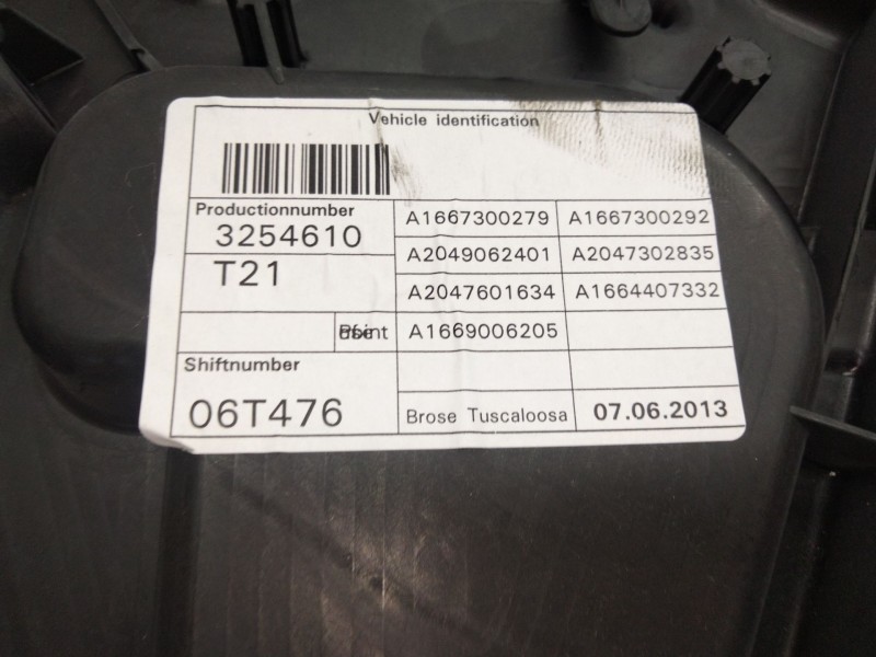 Recambio de elevalunas trasero derecho para mercedes-benz clase m (w166) referencia OEM IAM A1667300279  