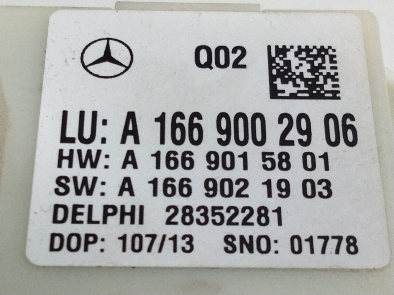 Recambio de modulo electronico para mercedes-benz clase m (w166) referencia OEM IAM A1669002906  