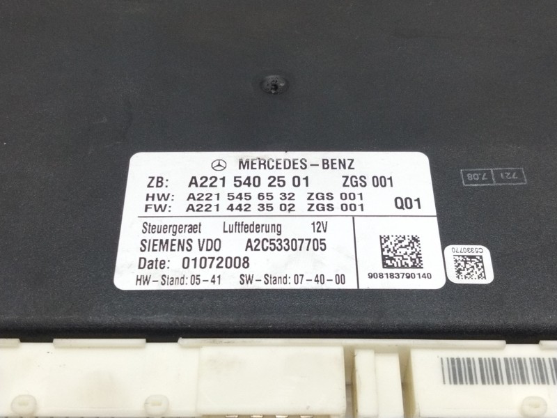 Recambio de sensor control de amortiguacion para mercedes-benz clase s (w221) s 320 cdi 4-matic (221.080, 221.180) referencia OE