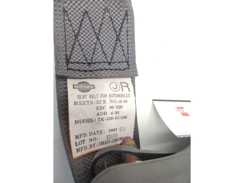 Recambio de cinturon seguridad delantero derecho para nissan patrol iii/1 hardtop (k160) 2.8 d referencia OEM IAM TK-520-EG266  