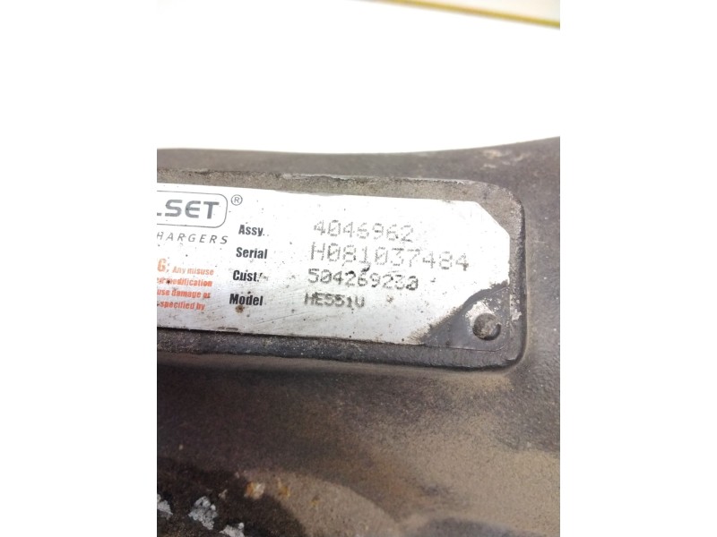 Recambio de turbocompresor para iveco stralis 500 euro 4 referencia OEM IAM HE551V 4046962 HOLSET