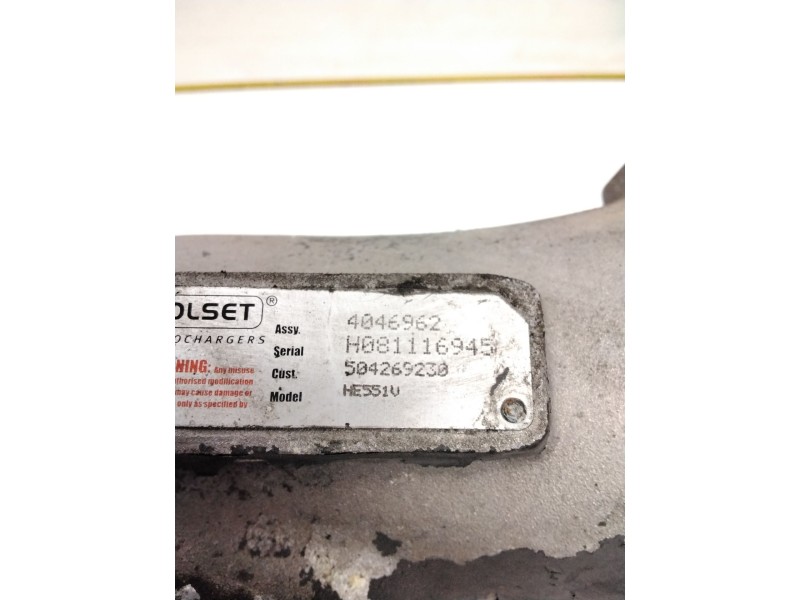 Recambio de turbocompresor para iveco stralis 500 euro 4 referencia OEM IAM HE551V 4046962 HOLSET