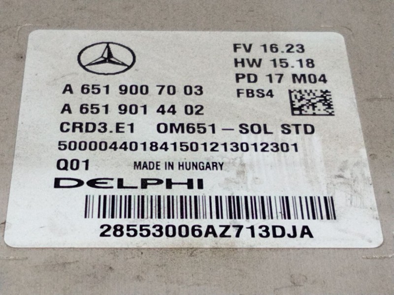 Recambio de centralita motor uce para mercedes-benz clase a (w176) a 200 cdi / d (176.008) referencia OEM IAM A6519007003  