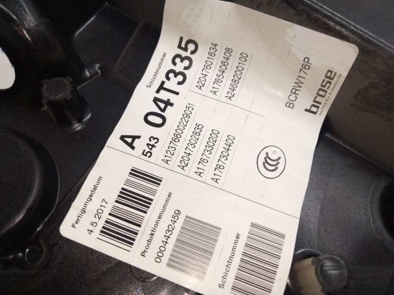 Recambio de elevalunas trasero derecho para mercedes-benz clase a (w176) a 200 cdi / d (176.008) referencia OEM IAM   