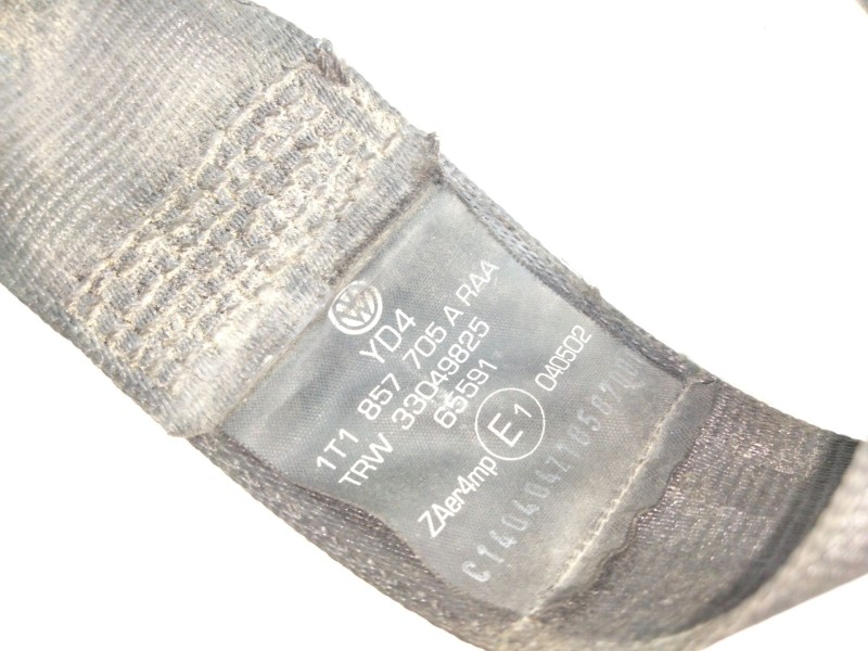 Recambio de cinturon seguridad delantero izquierdo para volkswagen touran (1t1) trendline referencia OEM IAM 1T1857705A  