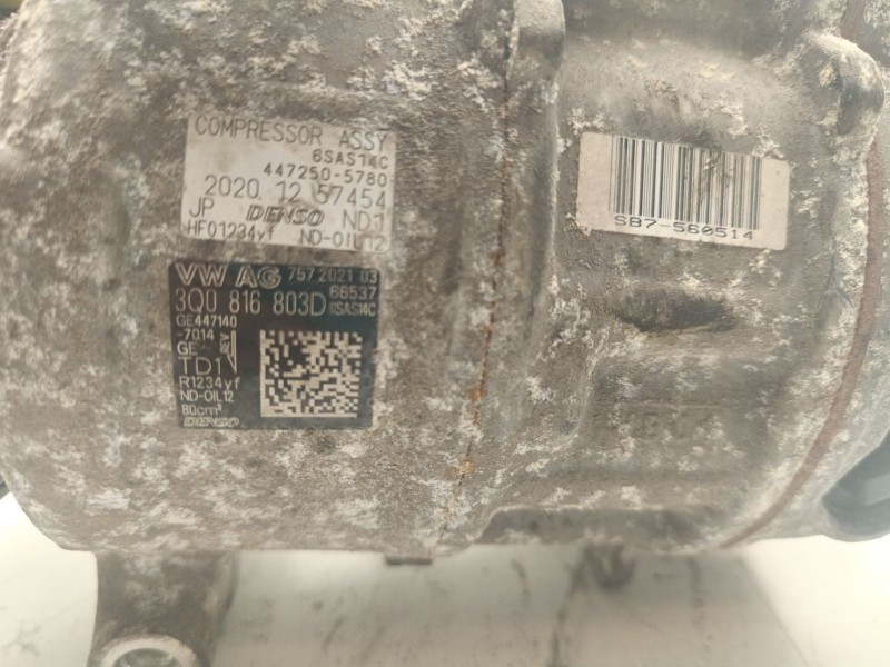 Recambio de compresor aire acondicionado para volkswagen golf viii lim. (cd1) referencia OEM IAM 757202103  