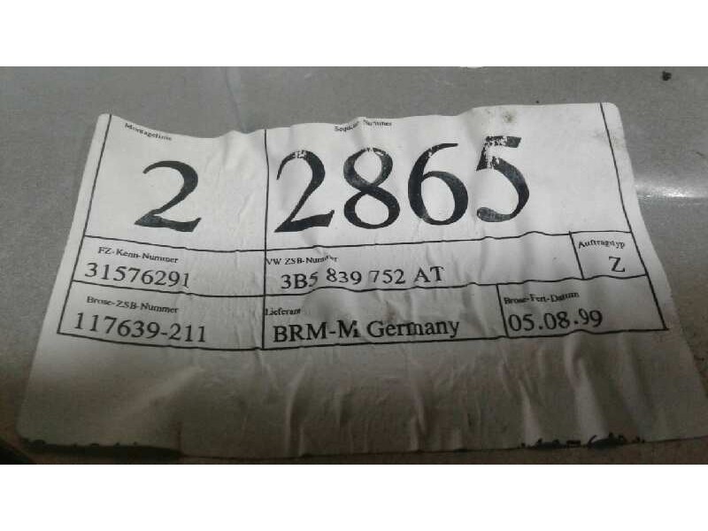Recambio de elevalunas trasero derecho para volkswagen passat berlina (3b2) básico referencia OEM IAM   