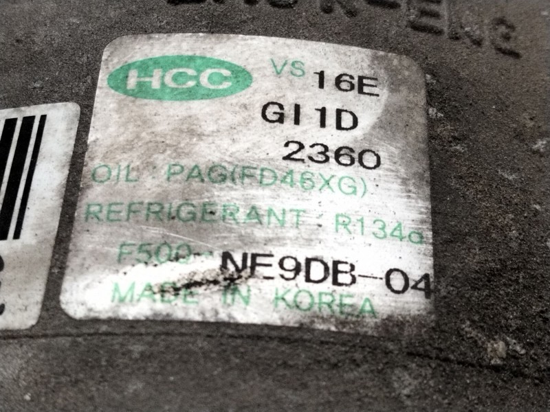 Recambio de compresor aire acondicionado para kia sportage iii (sl) 2.0 crdi referencia OEM IAM NE9DB04  
