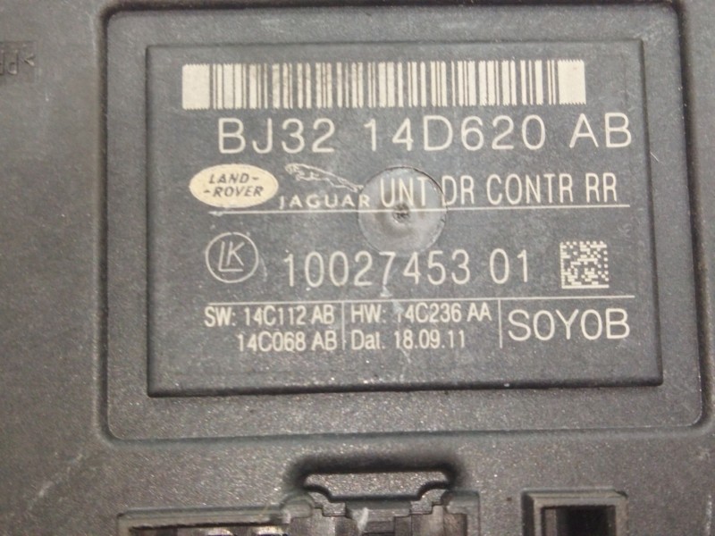 Recambio de modulo control puerta para land rover range rover evoque (l538) 2.2 d 4x4 referencia OEM IAM BJ3214D620AB  