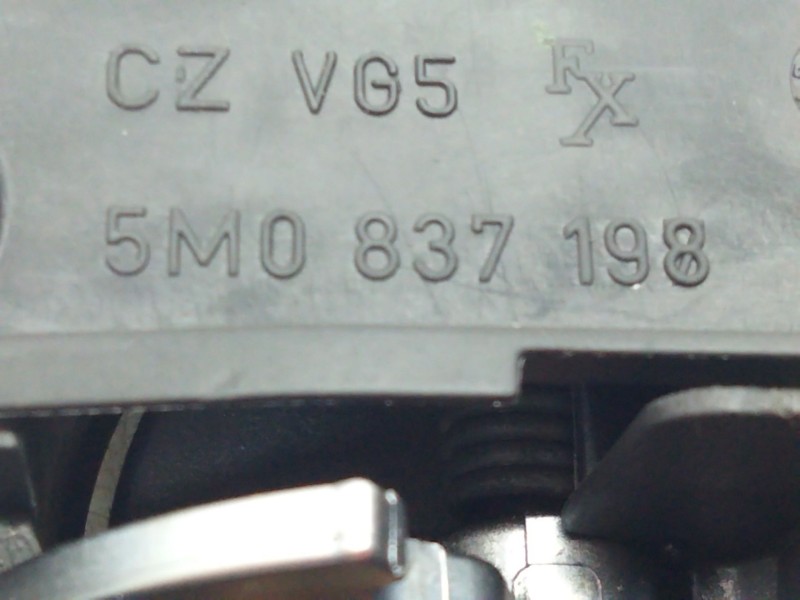 Recambio de maneta interior trasera derecha para volkswagen golf plus (5m1) 2.0 tdi referencia OEM IAM 5M0837198  