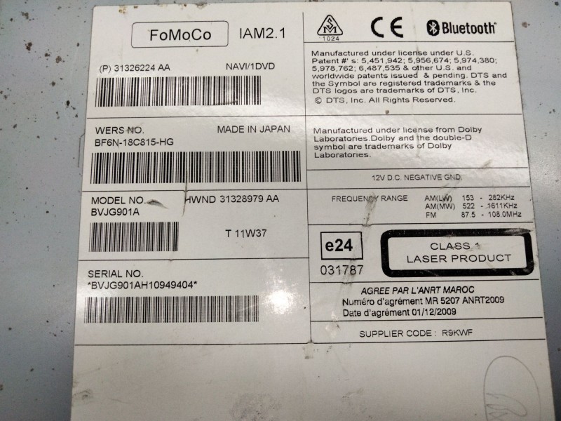 Recambio de sistema navegacion gps para land rover range rover evoque (l538) 2.2 d 4x4 referencia OEM IAM BF6N18C815HG  