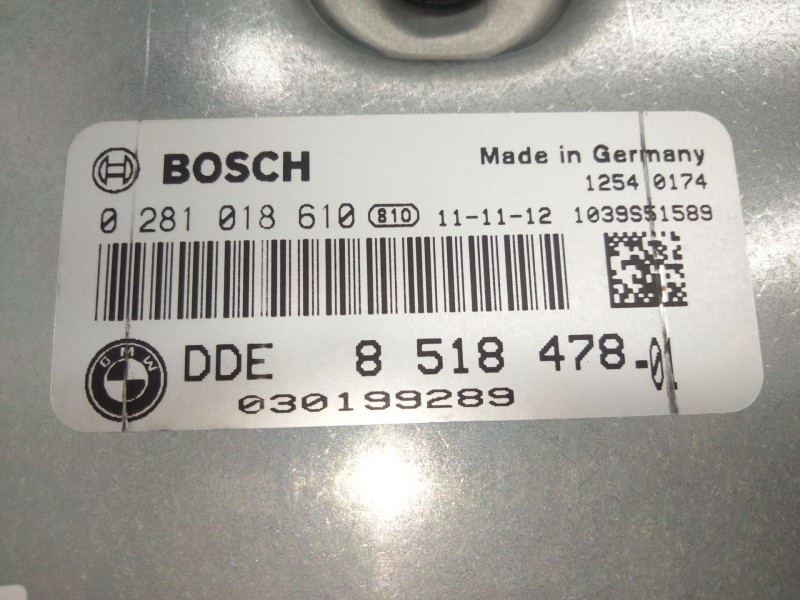 Recambio de centralita motor uce para bmw 5 (e60) 525 d referencia OEM IAM 851847801 0281018610 