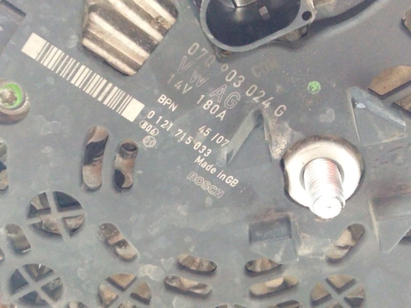 Recambio de alternador para volkswagen touareg (7la, 7l6, 7l7) 3.0 v6 tdi referencia OEM IAM 07Q903024AG  