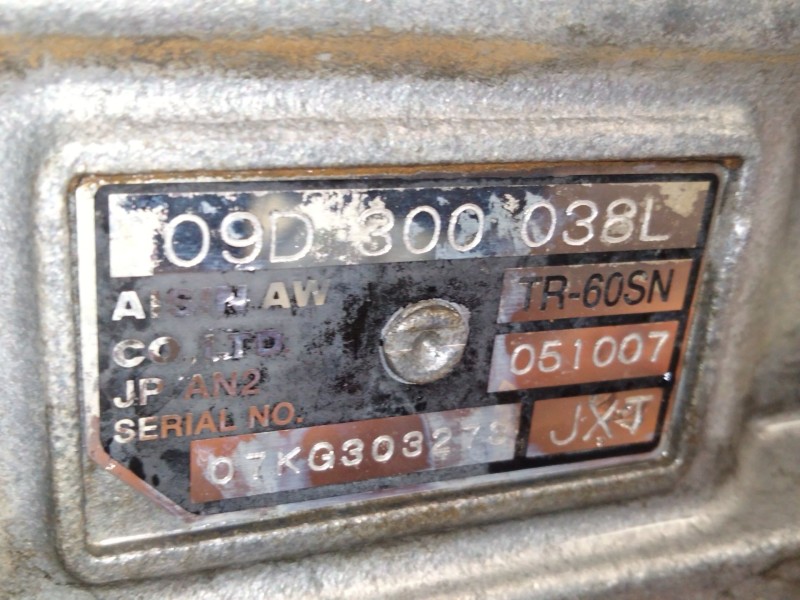 Recambio de caja cambios para volkswagen touareg (7la, 7l6, 7l7) 3.0 v6 tdi referencia OEM IAM 09D300038L  