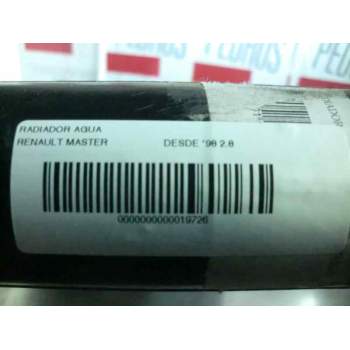 Recambio de radiador agua para renault master desde ´98 2.8 tdi referencia OEM IAM   115917