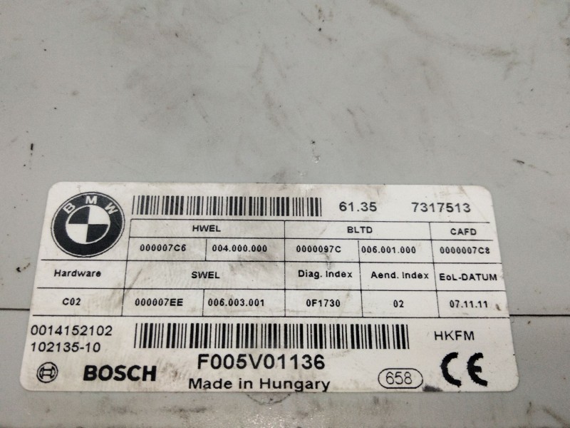 Recambio de modulo electronico para bmw 5 (f10) 525 d referencia OEM IAM 7317513  