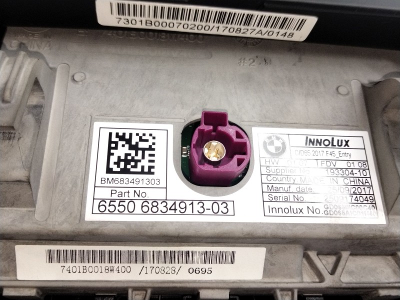 Recambio de pantalla multifuncion para bmw 2 gran tourer (f46) 218 d xdrive referencia OEM IAM 683491303  