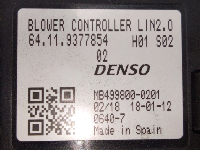 Recambio de resistencia calefaccion para bmw 2 gran tourer (f46) 218 d xdrive referencia OEM IAM 9377854  
