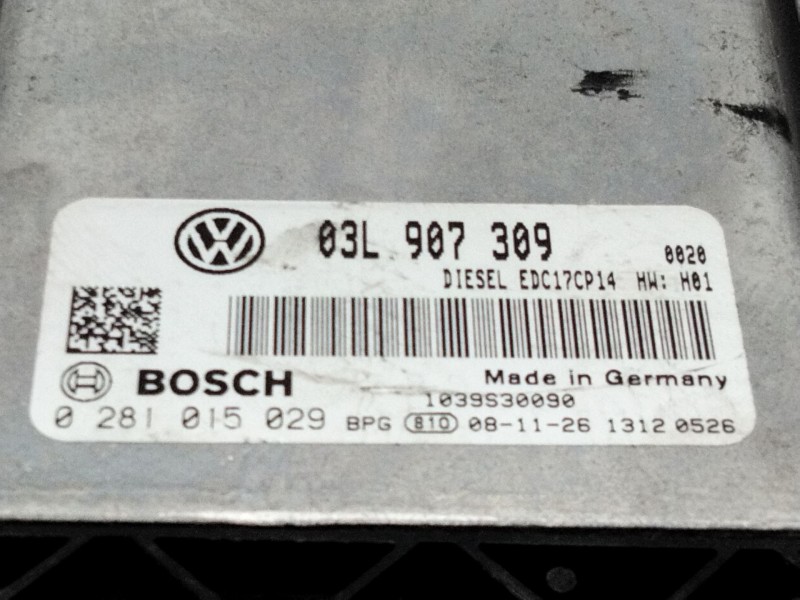 Recambio de centralita motor uce para volkswagen passat cc b6 (357) 2.0 tdi referencia OEM IAM 03L907309 0281015029 