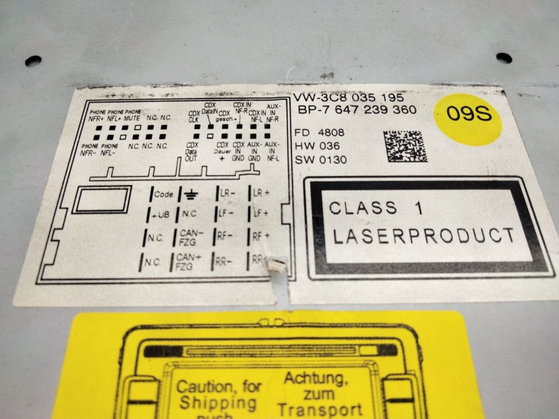 Recambio de pantalla multifuncion para volkswagen passat cc b6 (357) 2.0 tdi referencia OEM IAM 3C8035195  