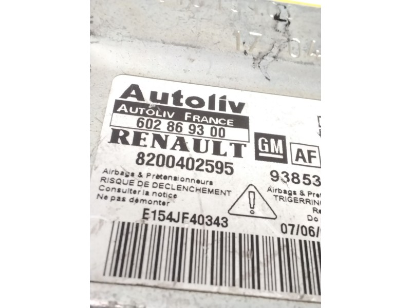 Recambio de modulo de airbag para renault trafic furgón (t_, p_, v_) 2.5 d referencia OEM IAM 8200402595  