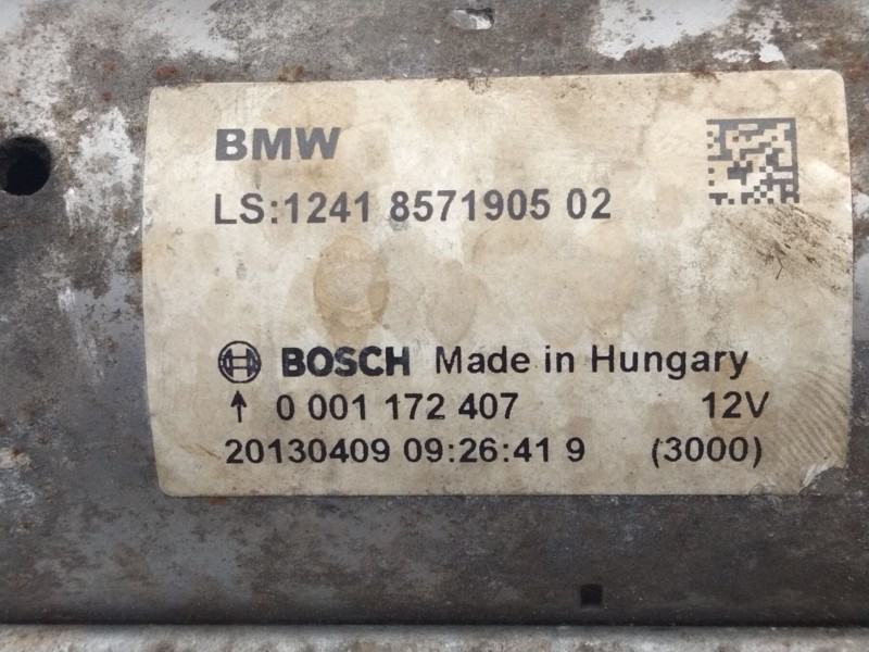 Recambio de motor arranque para bmw serie 1 lim. (f20) 2.0 turbodiesel referencia OEM IAM 0001172407  